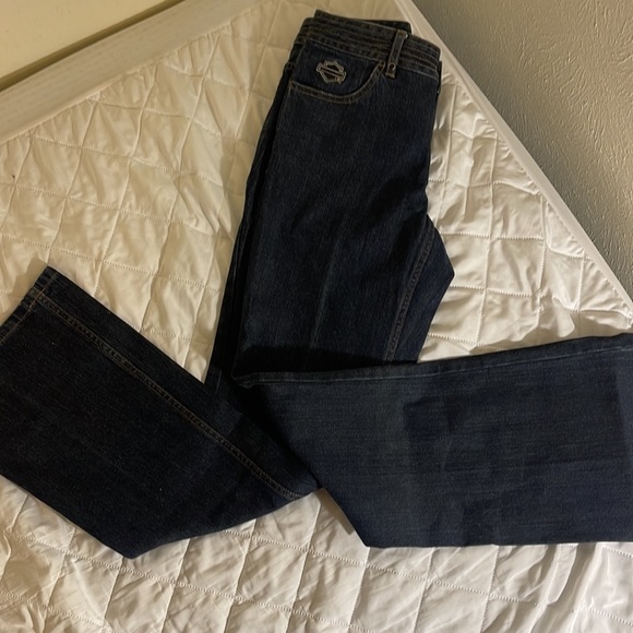 Harley Davison jeans Size 4 Dark Denim - Picture 4 of 5